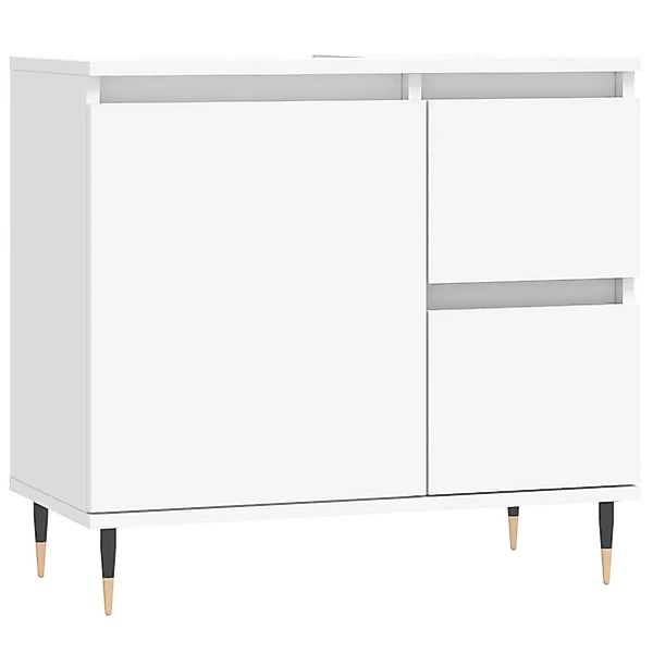 vidaXL Badschrank Weiß 65x33x60 cm Holzwerkstoff 831596 günstig online kaufen