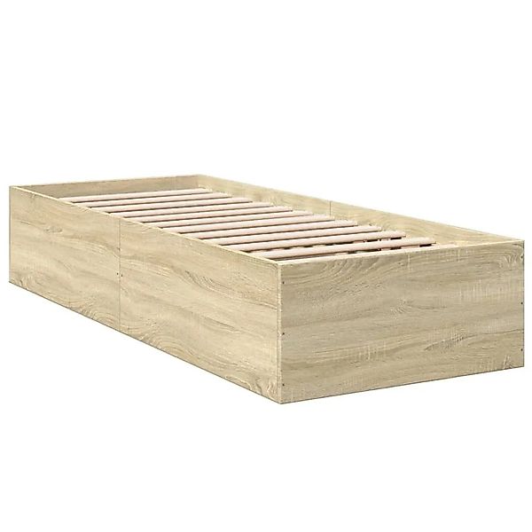 vidaXL Bettgestell Sonoma-Eiche 100x200 cm Holzwerkstoff 3281051 günstig online kaufen