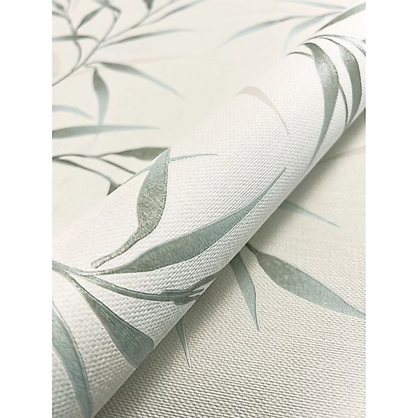 Newroom Vliestapete Aissa Türkis Blumen Floral Strukturiert FSC® günstig online kaufen