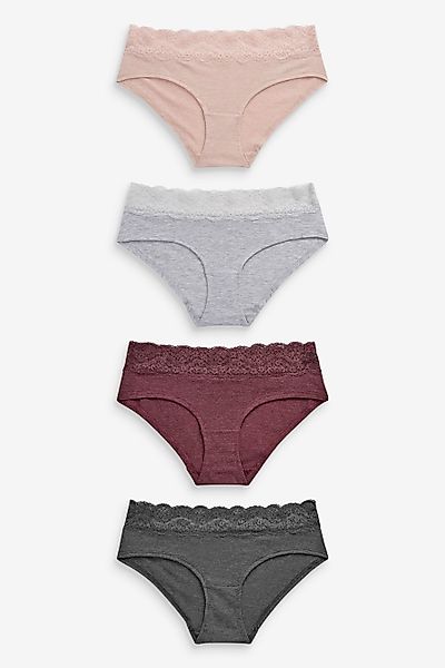 Next Schlüpfer Spitzenslips im 4er-Pack, Shorts günstig online kaufen