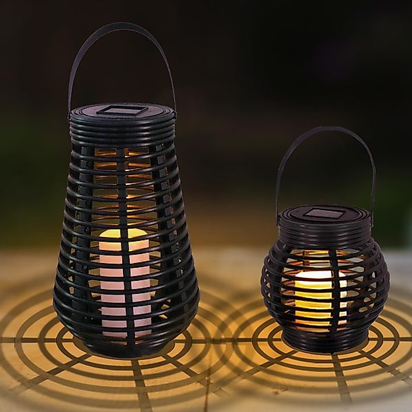 LQWELL LED Solarleuchte Rattan Solarlampen für günstig online kaufen