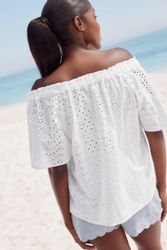 Next Blusenshirt Kurzärmliges Bardot-Oberteil mit Neckholder günstig online kaufen