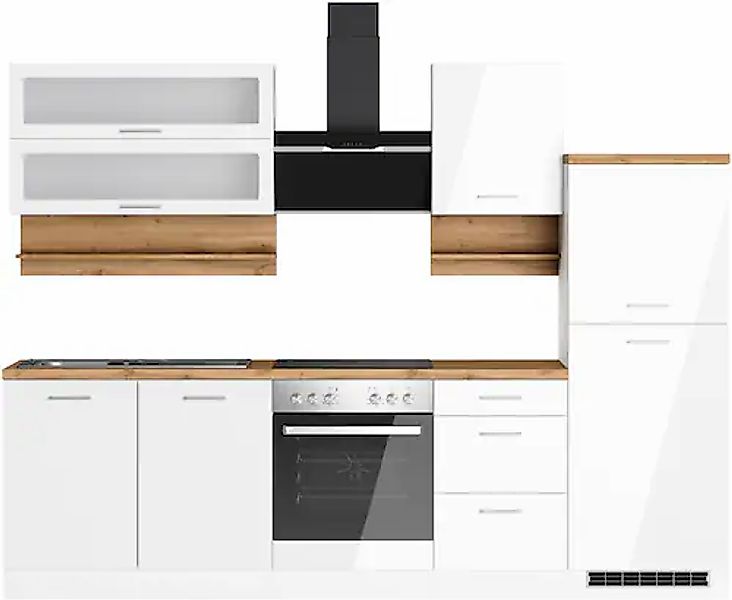 KOCHSTATION Küchenzeile »KS-Milan« 270 cm breit, robuste Metallauszüge, vie günstig online kaufen