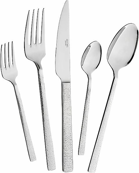 Mulex Besteck-Set "Besteck Genua, mit gehämmerter Struktur" ein Besteck mit günstig online kaufen