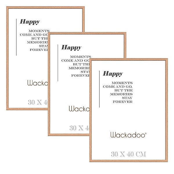 Wackadoo Living Bilderrahmen-Set HAPPY mit Glasscheibe günstig online kaufen