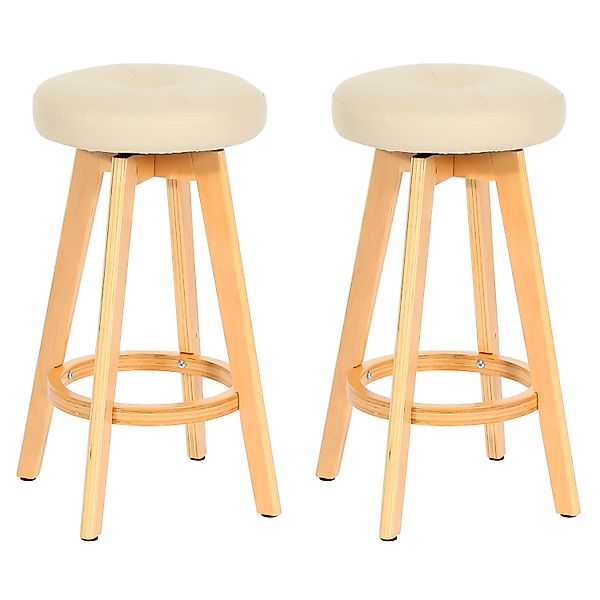 MCW Barhocker Boras 2er-Set Drehbar Creme Helle Beine günstig online kaufen