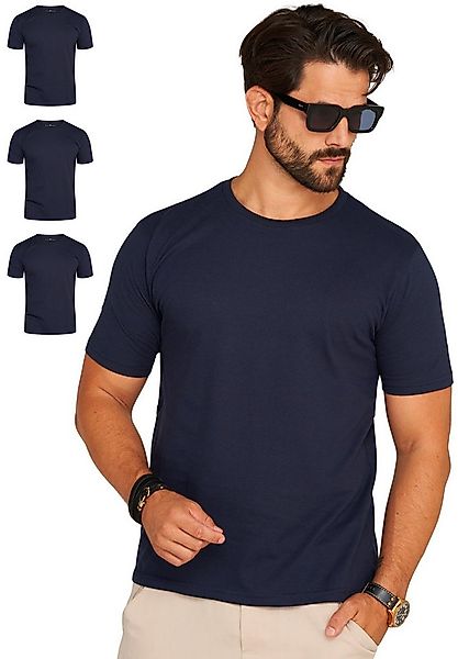 DAILY COTTON T-Shirt BASETEEO (Packung, 3er-Pack) Herren Basic Kurzarm Rund günstig online kaufen