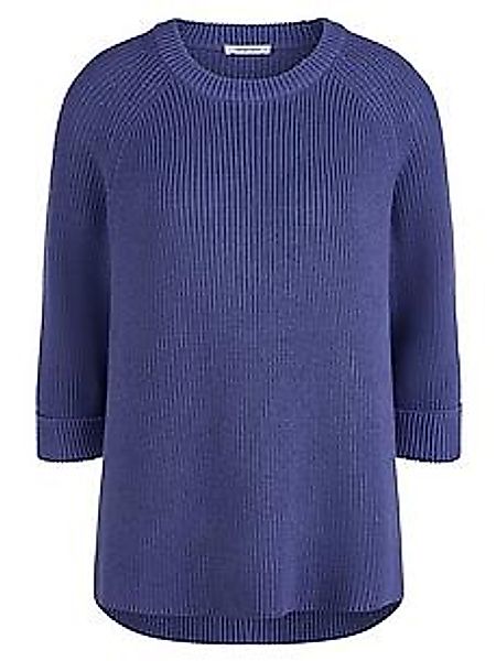 Long-Pullover aus 100% SUPIMA®-­Baumwolle Peter Hahn blau günstig online kaufen