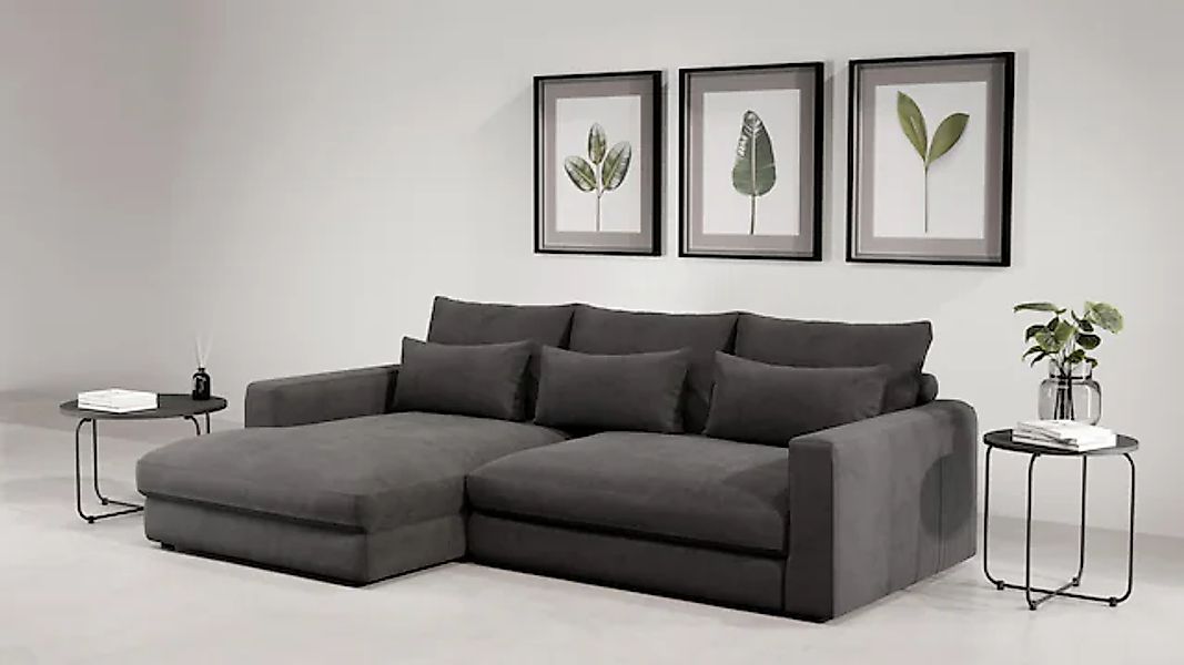 Home affaire Ecksofa »Darwin, viele Kissen, extra tiefe Sitzfläche, 271/89/ günstig online kaufen