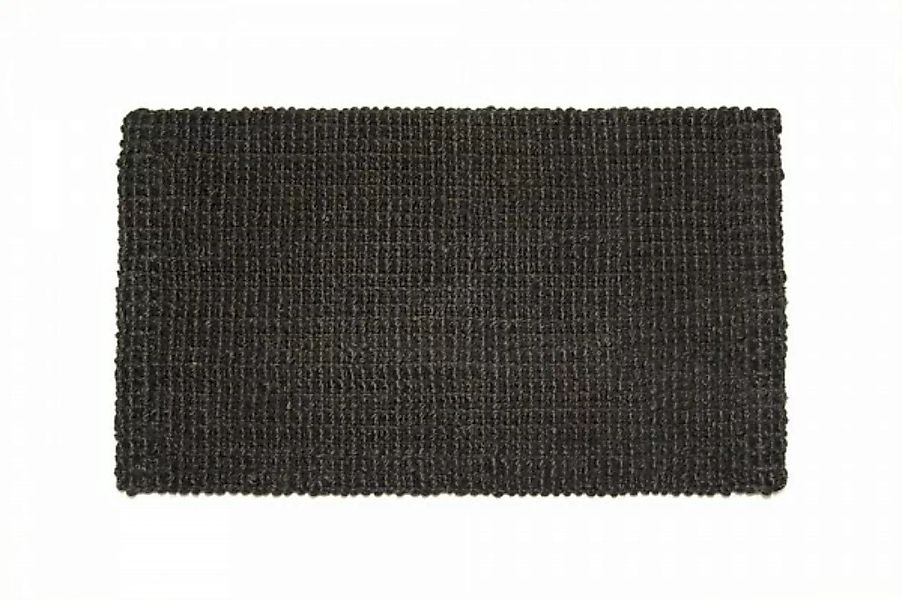 Fußmatte "Hampton", Jute Matte M 75 x 45 cm Schwarz günstig online kaufen