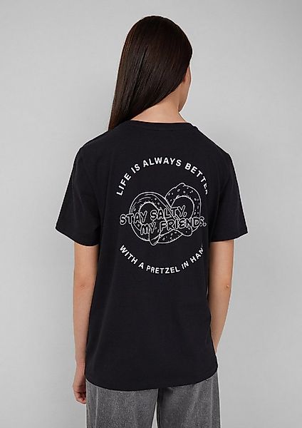 s.Oliver Kurzarmshirt T-Shirt Baumwollshirt mit Front- und Backprint, Volks günstig online kaufen