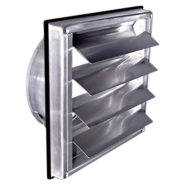 Häusler Lüftungsgitter LG-5012 Edelstahl DIN 125 Überdruck Lamellen Abluftg günstig online kaufen