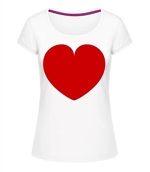 Herz · Frauen T-Shirt U-Ausschnitt günstig online kaufen