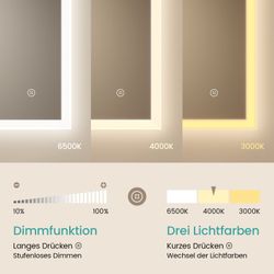 EMKE Badspiegel LED Badezimmerspiegel mit Beleuchtung günstig online kaufen