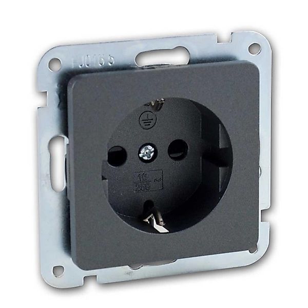 ChiliTec MILOS Schutzkontakt Steckdose Anthrazit ohne Rahme günstig online kaufen