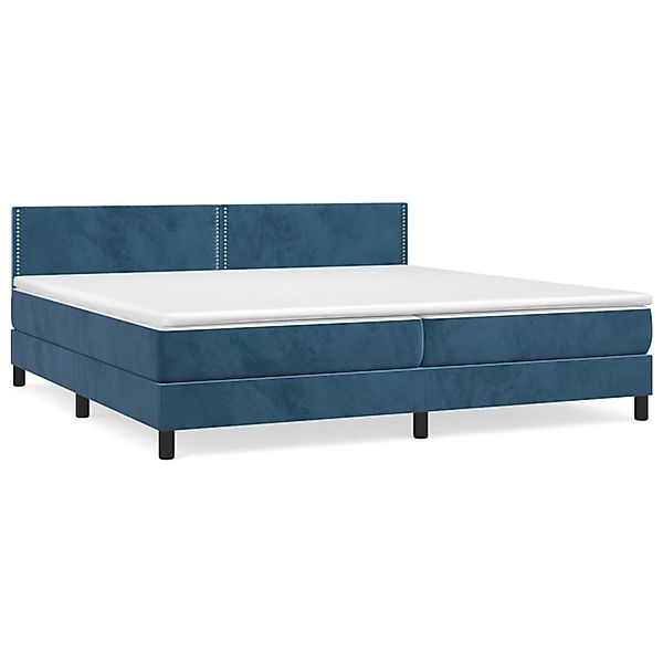 vidaXL Boxspringbett mit Matratze Dunkelblau 200x200 cm Samt1349954 günstig online kaufen