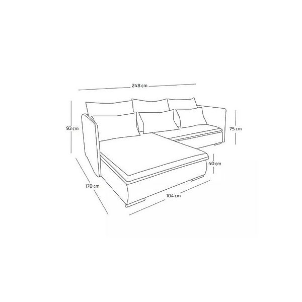 NEXT COLLECTION Ecksofa LIVIO, B:248/T:178/H:93 CM, Bettenkapazität, Liegef günstig online kaufen