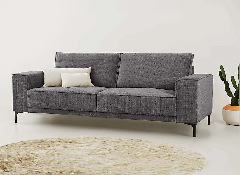 OTTO home 3-Sitzer "3er Sofa Oland, Struktur, Flachgewebe, Luxus-Microfaser günstig online kaufen