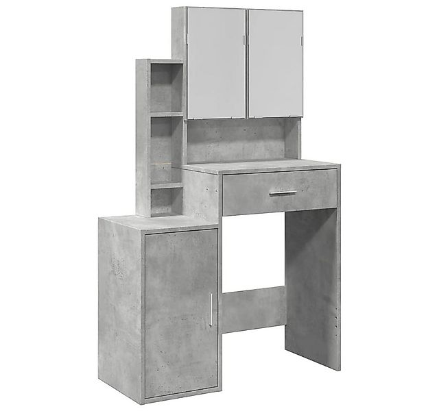 vidaXL Schminktisch Schminktisch mit Schrank Betongrau 80x35x132 cm (1-St) günstig online kaufen