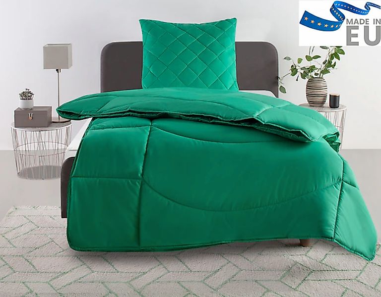 my home Steppbett + Kopfkissen »Microlux, Bettdecke 135x200 cm, 155x220 cm« günstig online kaufen