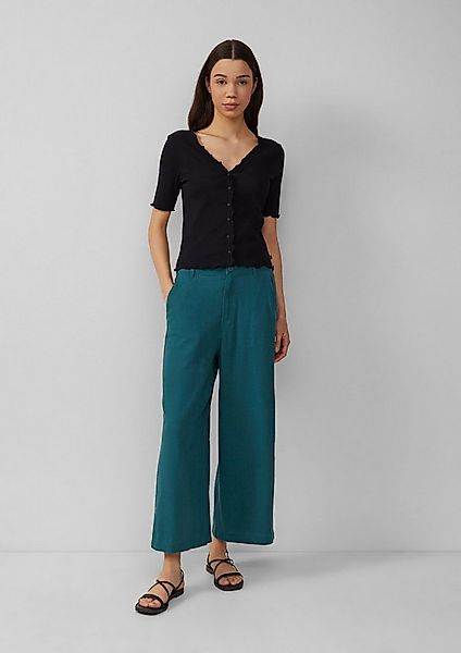 QS Chinos Hose Culotte aus Leinenmix günstig online kaufen