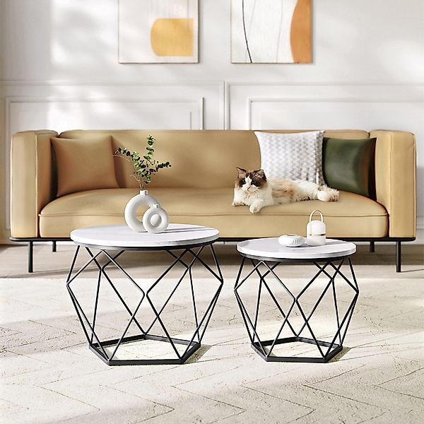 VASAGLE Couchtisch (2er Set), Beistelltisch, abnehmbare günstig online kaufen