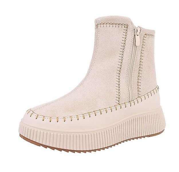 Ital-Design Damen Freizeit Plateaustiefelette (87214667) Flach Plateaustief günstig online kaufen