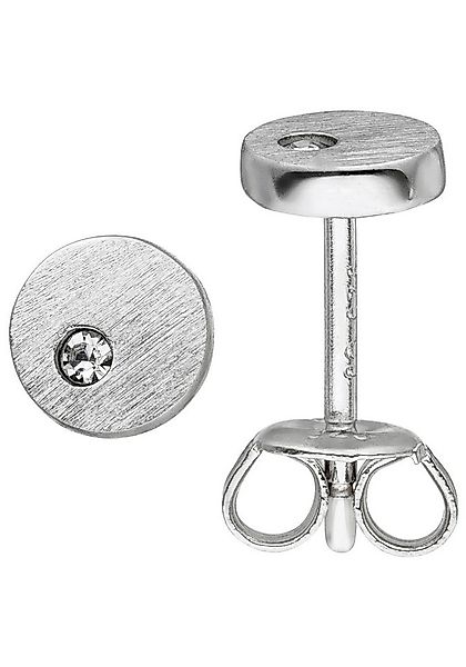 JOBO Paar Ohrstecker, rund 925 Silber mit Zirkonia günstig online kaufen