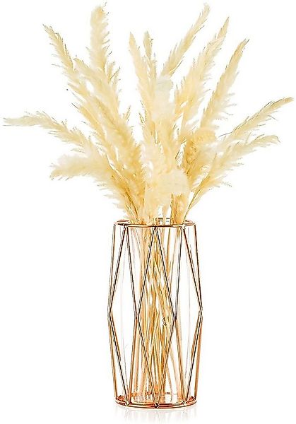 zggzerg Dekovase Dekovase Vase Für Pampasgras, Glas Roségold Vase Hochboden günstig online kaufen