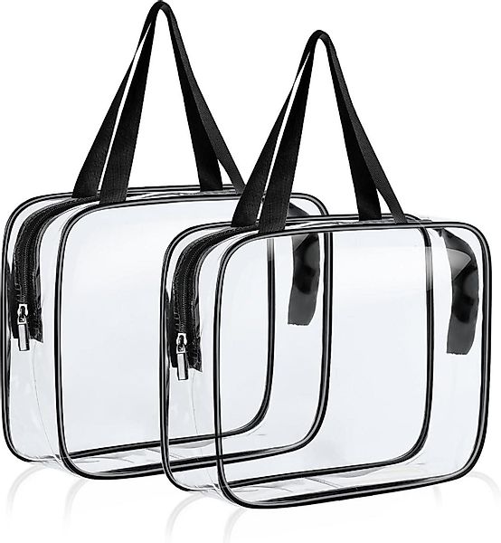 LuxusKollektion Kosmetiktasche Transparente Kulturtasche Kosmetiktasche 2er günstig online kaufen