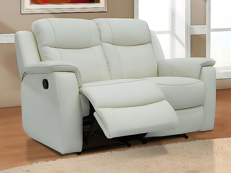 Relaxsofa Leder 2-Sitzer - Elfenbeinfarben - EVASION günstig online kaufen
