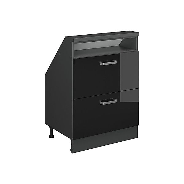 Vicco Unterschrank R-Line, Schwarz Hochglanz/Anthrazit, 60 günstig online kaufen