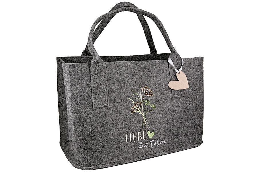 GMD Living Tragetasche LIEBE, grau, mit günstig online kaufen