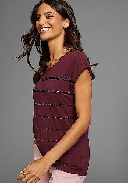 Laura Scott T-Shirt figurumspielende Passform, Rundhalsausschnitt günstig online kaufen