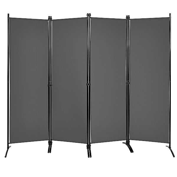 COSTWAY Paravent 4-teilig Raumteiler, Klappbar, Metallrahmen, günstig online kaufen