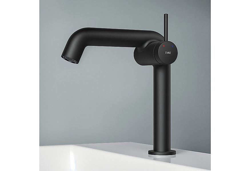 EMKE Waschtischarmatur Wasserhahn Bad mit Luftsprudler Küchenarmatur Mischb günstig online kaufen