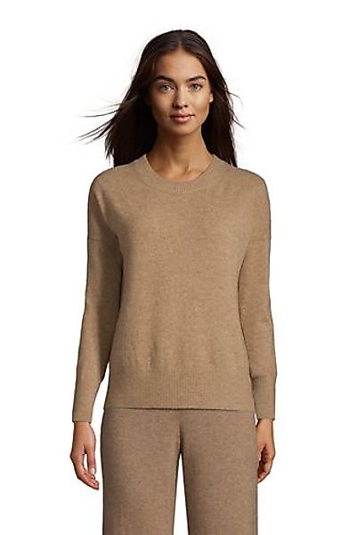 Relaxter Kaschmir-Pullover mit rundem Ausschnitt, Damen, Größe: M Normal, B günstig online kaufen