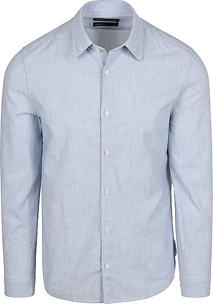 Marc O'Polo Hemd Streifen Hellblau  - Größe XXL günstig online kaufen