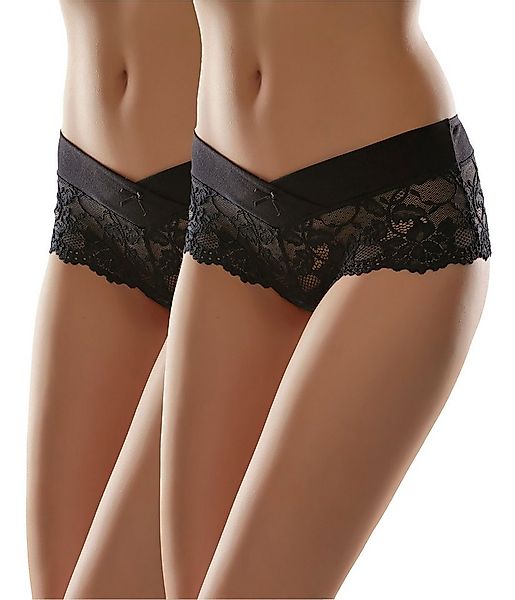 Merry Style Lange Unterhose Damen Unterhose Hipster Hot Pants mit Spitzenbe günstig online kaufen