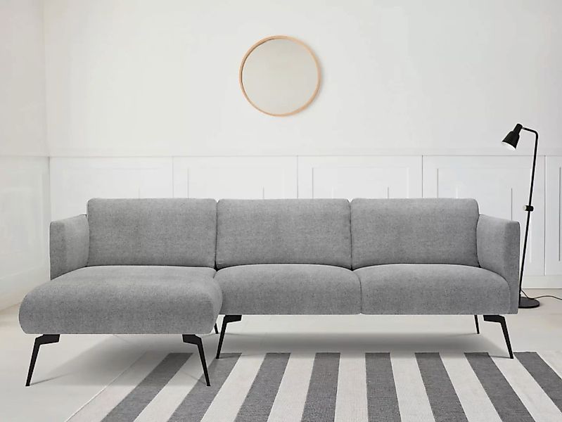 andas Ecksofa "Horna, L-Form,", mit schwarzen Metallbeinen günstig online kaufen