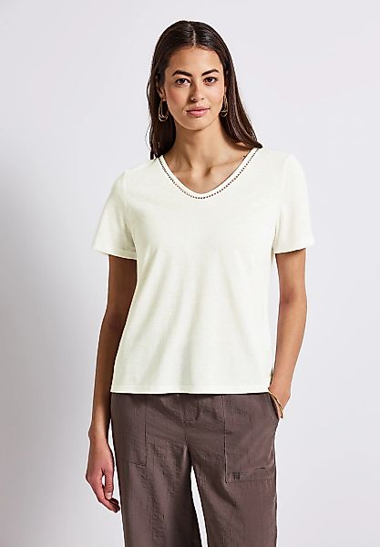 STREET ONE T-Shirt, aus elastischem Materialmix günstig online kaufen