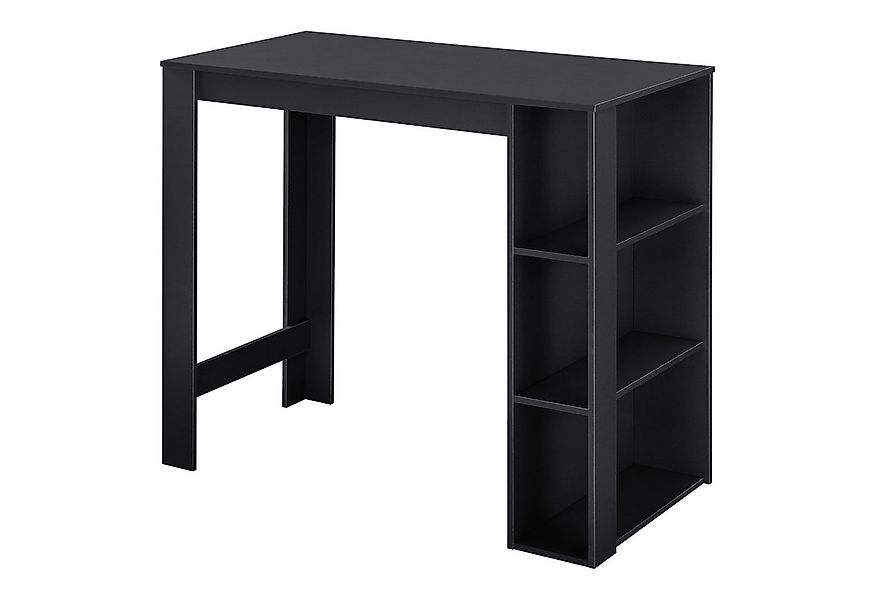 en.casa Bartisch, »Danderyd« 120x60x106 cm mit 3 Ablagefächern Schwarz günstig online kaufen