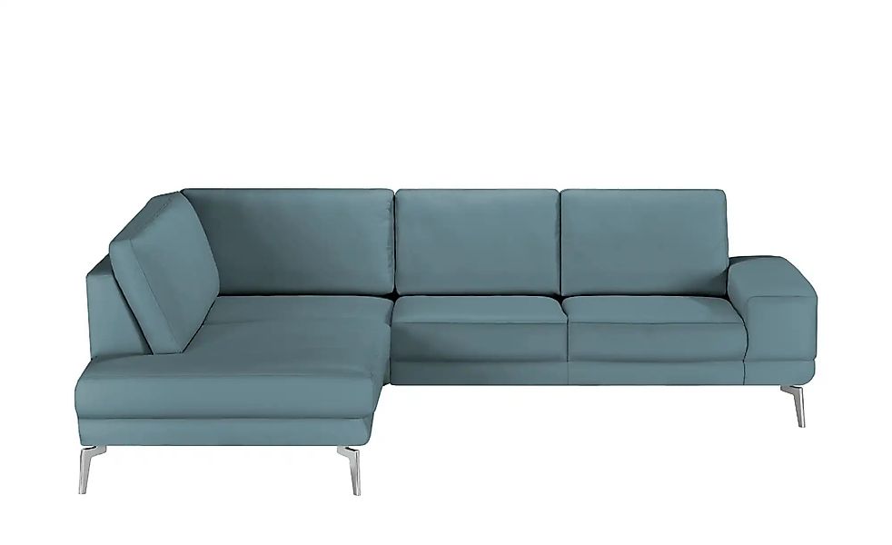 meinSofa Ecksofa aus Leder Dana ¦ blau ¦ Maße (cm): B: 269 H: 86 T: 222 Pol günstig online kaufen