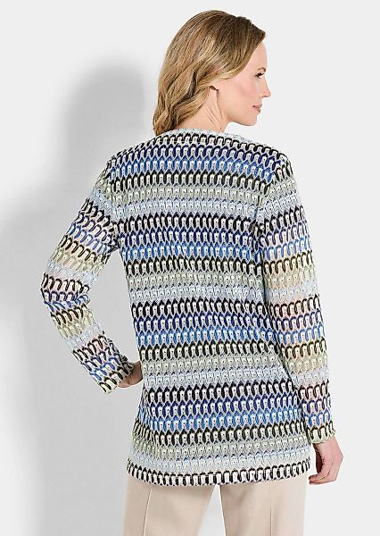 GOLDNER Kurzjacke "Langarm Spitzenjacke aus Jersey" Ringelverlauf in Häkel- günstig online kaufen