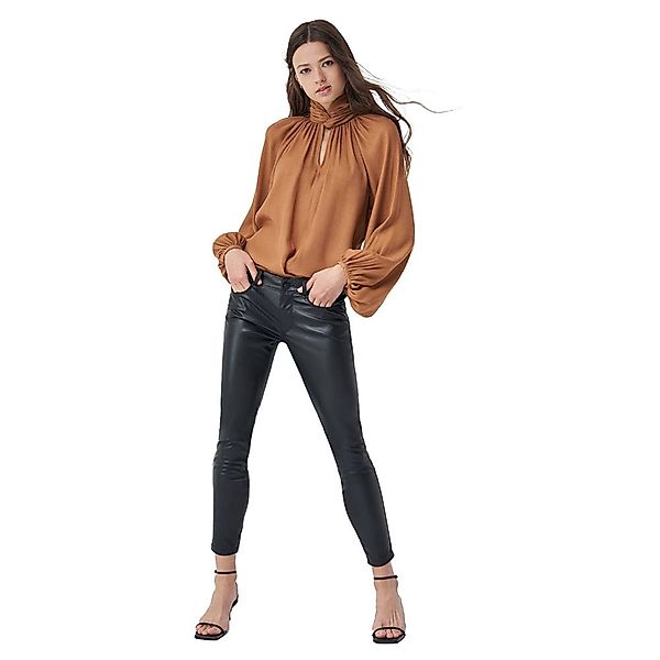 Salsa Jeans 125337-104 / Tunic Collar Langarm Bluse XS Beige günstig online kaufen
