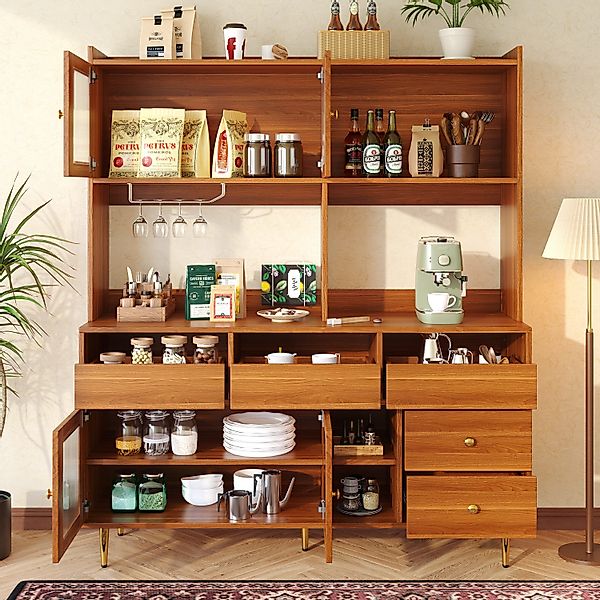 Flieks Hochschrank Küchenbuffet (145x39x171 cm, 1-St) günstig online kaufen
