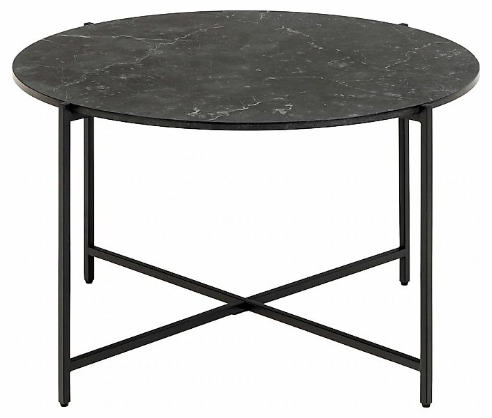 ACTONA GROUP Couchtisch "Lamoine", Rund, Izmir matt schwarz, rau Melamin, Ø günstig online kaufen
