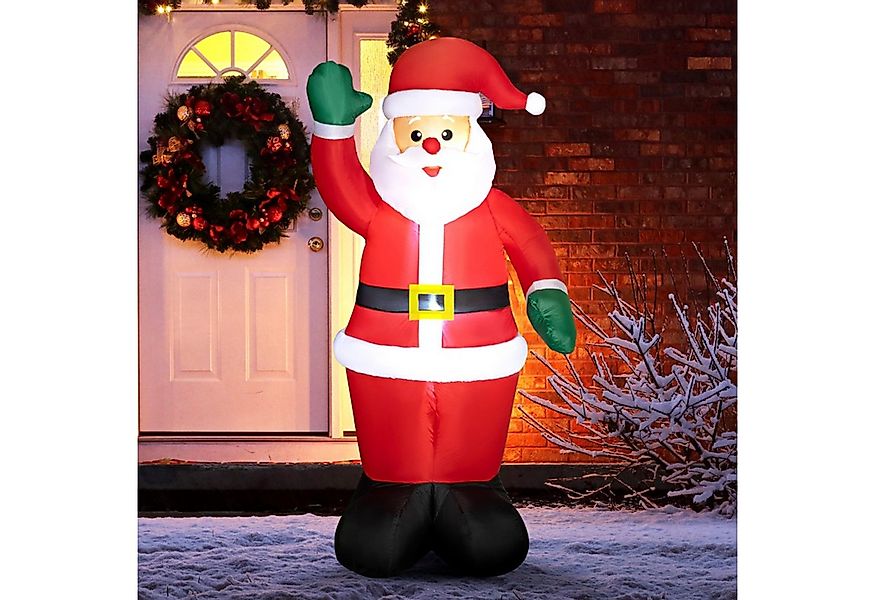 MC Star Weihnachtsmann 1,84 m groß, mit LED-Beleuchtung, selbstaufblasende günstig online kaufen