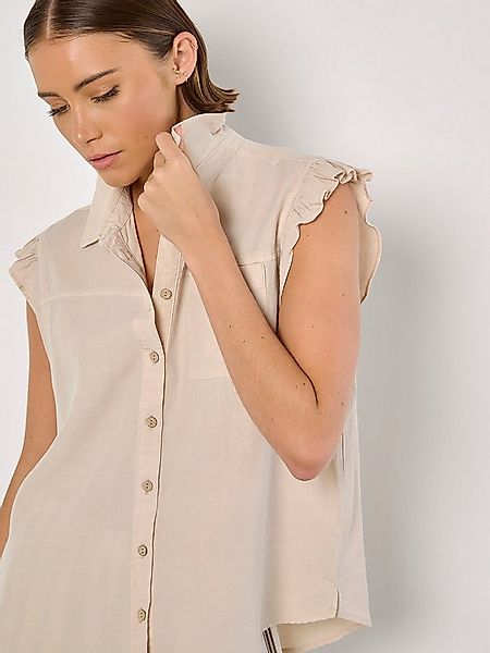 Apricot Blusentop Bluse mit Rüschensaum, mit Brusttasche günstig online kaufen