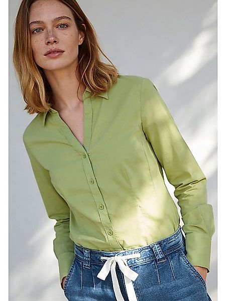 MORE&MORE Langarmbluse feminine, schmale Basic-Stretchbluse günstig online kaufen